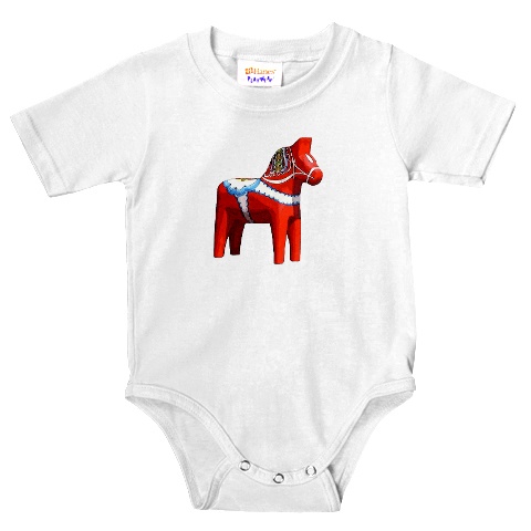 Dala horse infant bodysuit